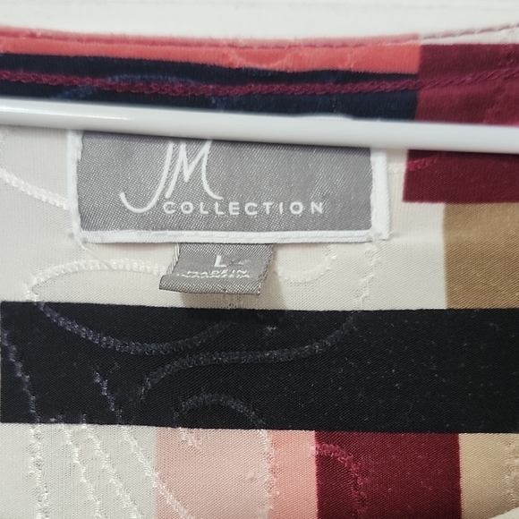 JM Collection Black and White Relaxed Graphic Tunic - Picture 2 of 3